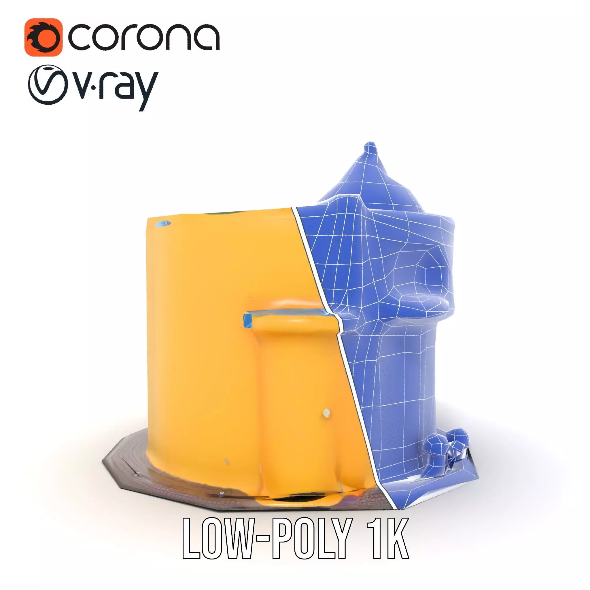 Vibrant Yellow Shopfront model pack Low-poly 3D model_28