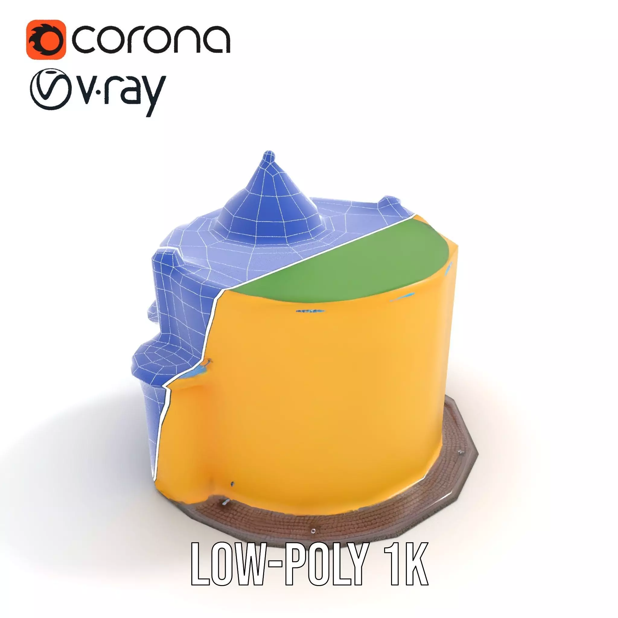 Vibrant Yellow Shopfront model pack Low-poly 3D model_25