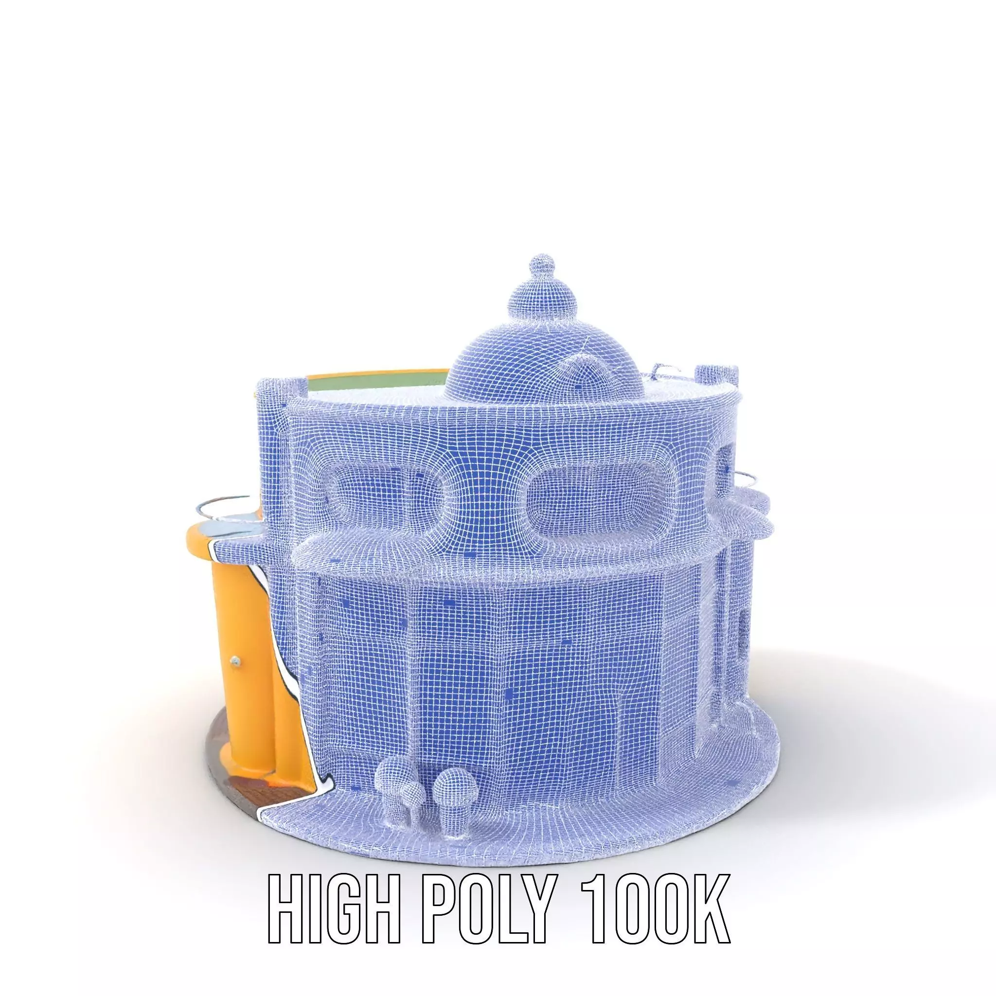 Vibrant Yellow Shopfront model pack Low-poly 3D model_4