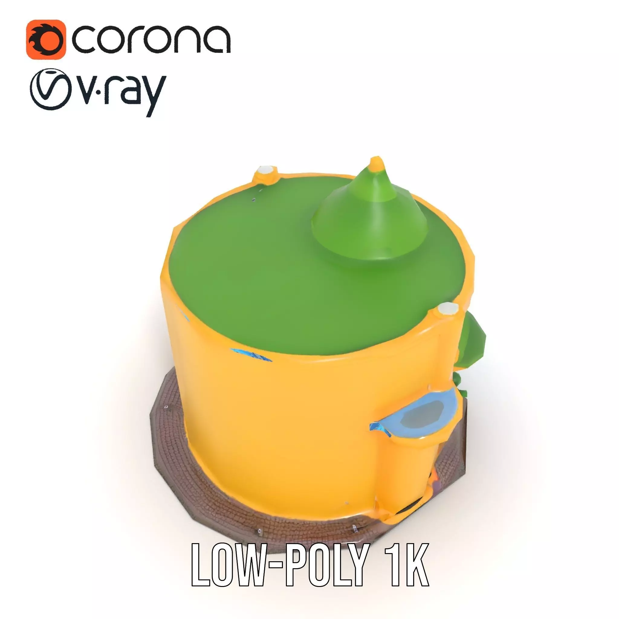 Vibrant Yellow Shopfront model pack Low-poly 3D model_14