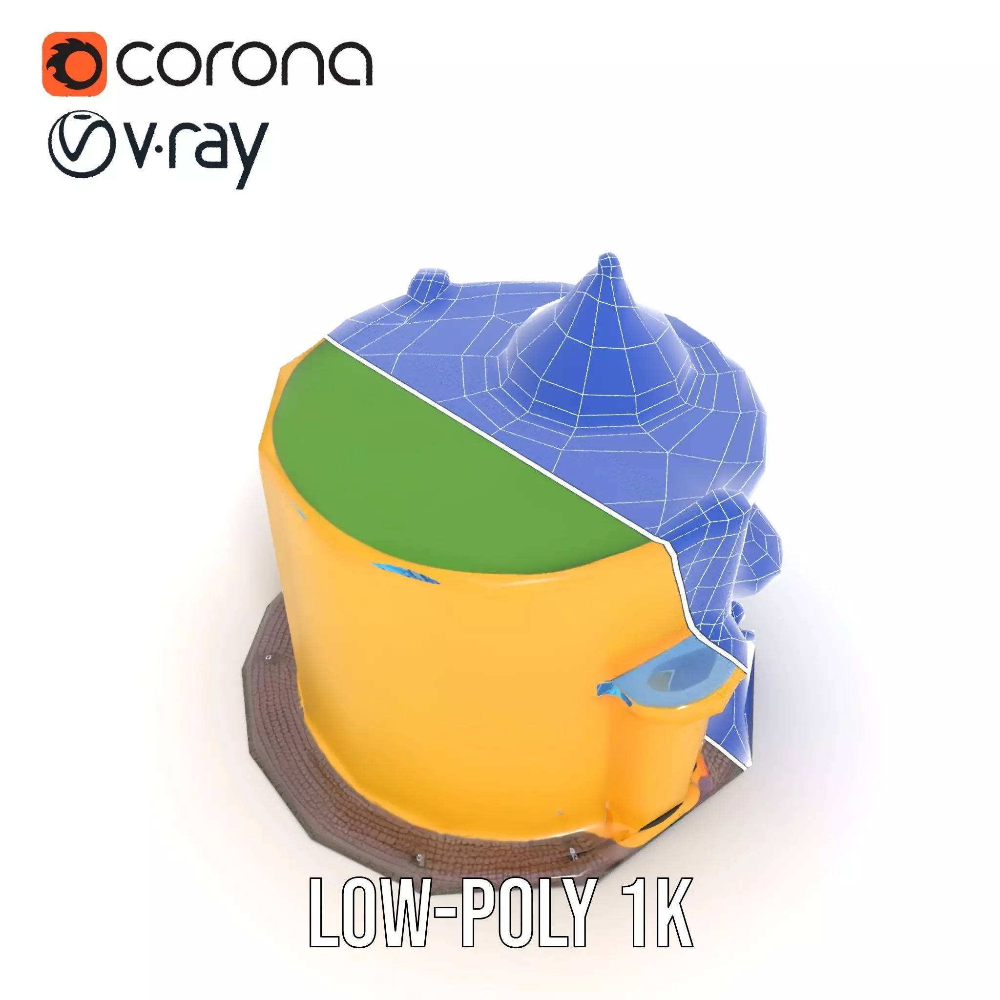 Vibrant Yellow Shopfront model pack Low-poly 3D model_20