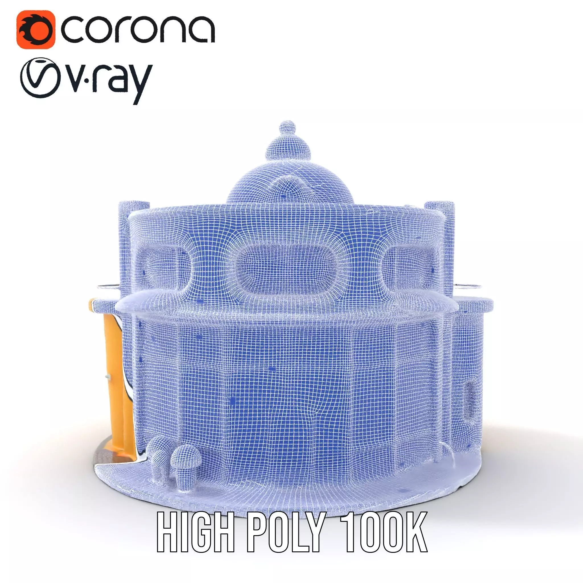 Vibrant Yellow Shopfront model pack Low-poly 3D model_34