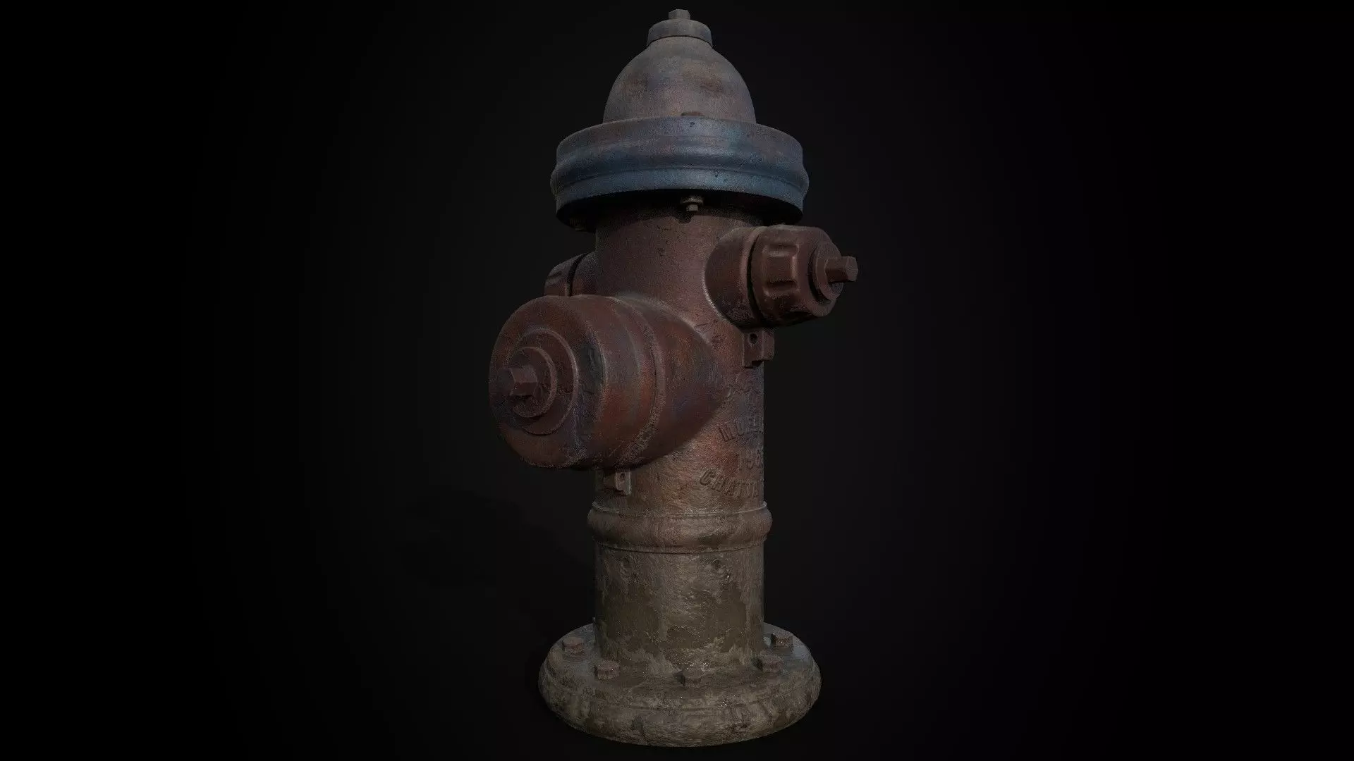 Old Fire Hydrant - Game Ready - Low poly PBR  Low-poly 3D model_0