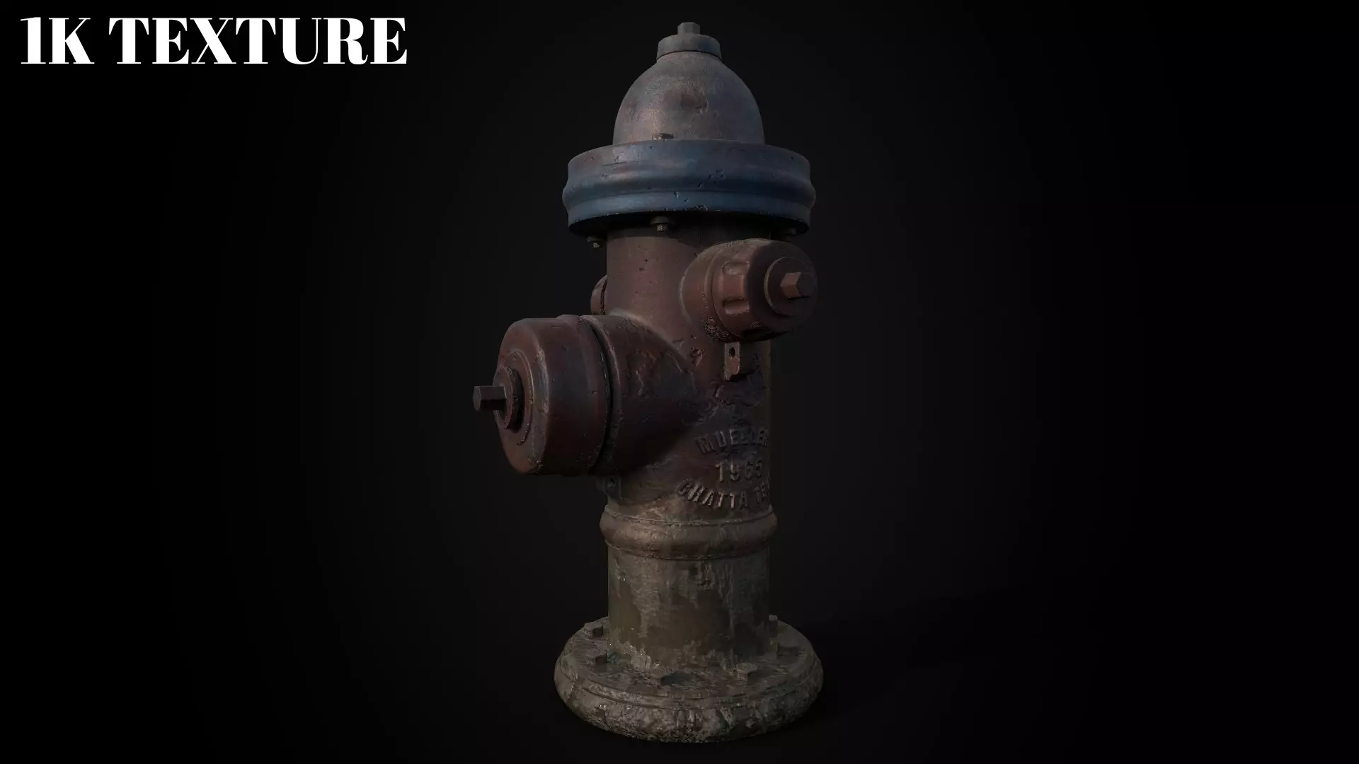 Old Fire Hydrant - Game Ready - Low poly PBR  Low-poly 3D model_5