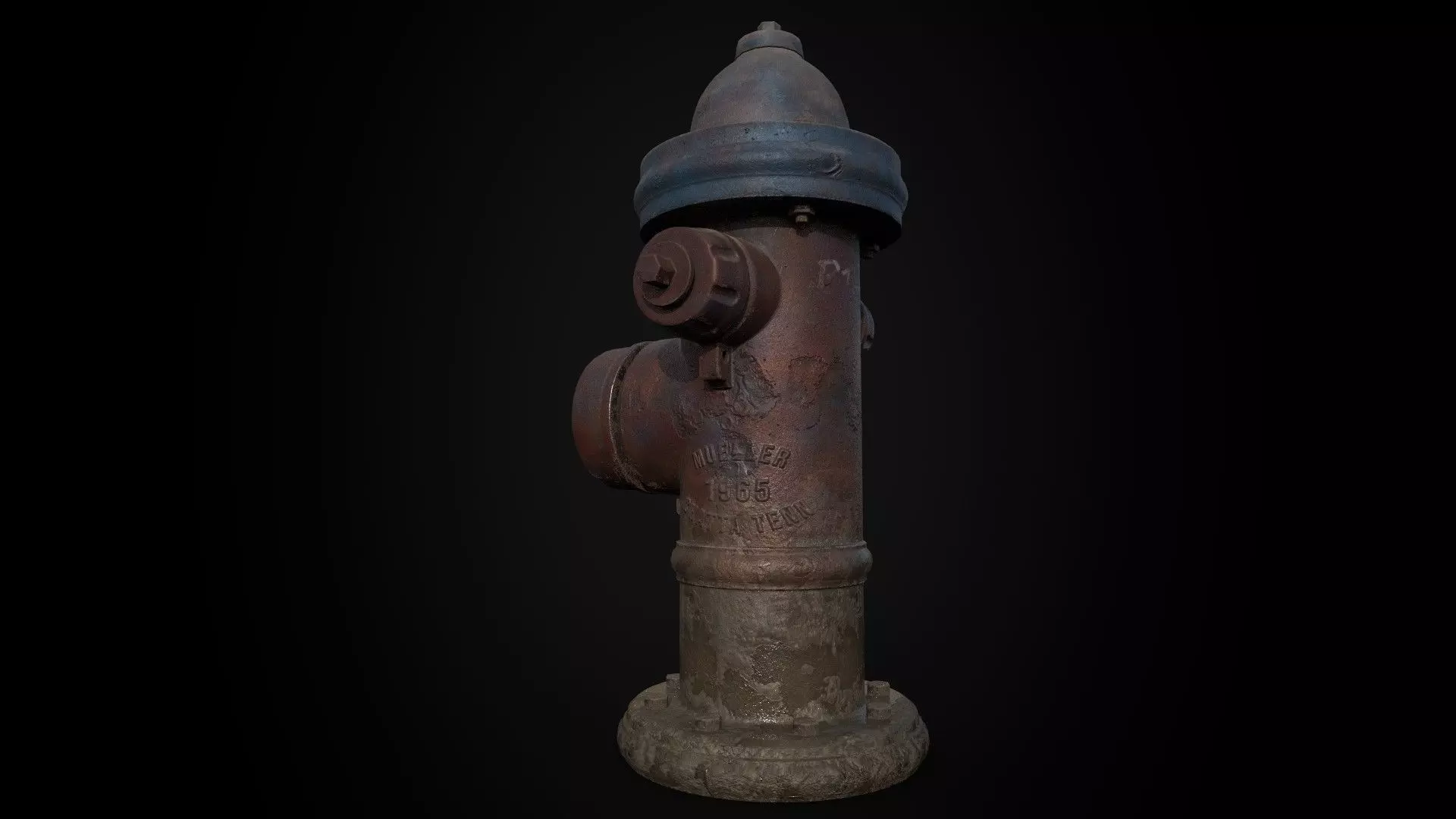 Old Fire Hydrant - Game Ready - Low poly PBR  Low-poly 3D model_1