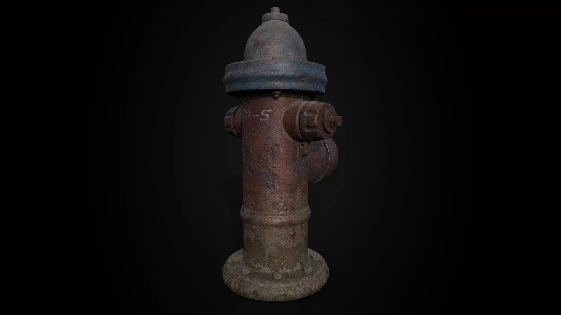 Old Fire Hydrant - Game Ready - Low poly PBR  Low-poly 3D model_2