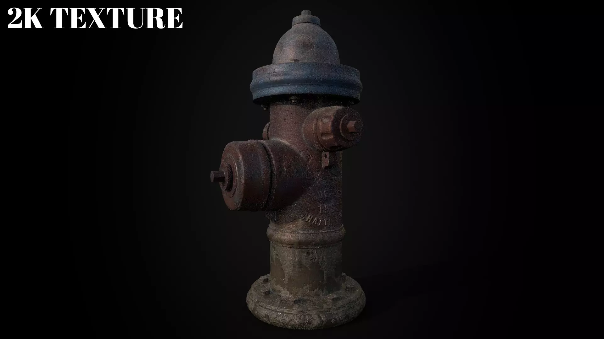 Old Fire Hydrant - Game Ready - Low poly PBR  Low-poly 3D model_6