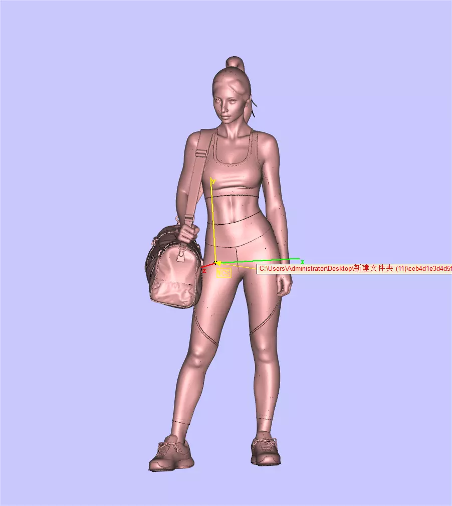 Sports Girl 3D print model_0