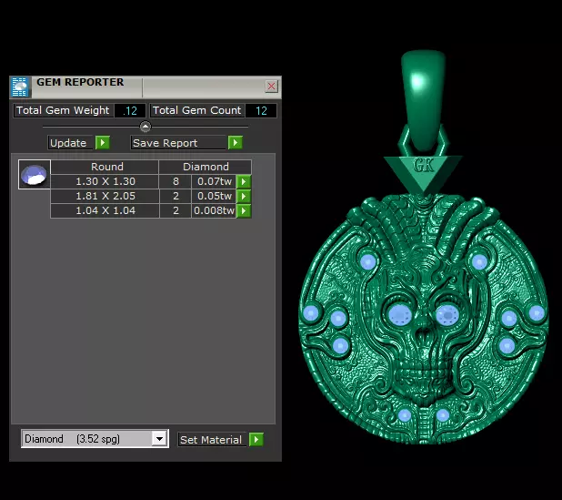 Mythic Warrior  Spirit Pendant Collection  3D print model_14
