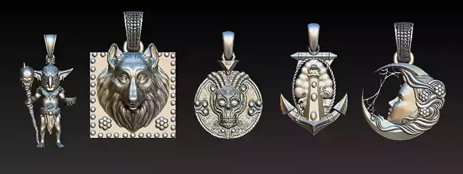 Mythic Warrior  Spirit Pendant Collection  3D print model