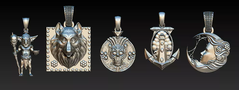 Mythic Warrior  Spirit Pendant Collection  3D print model_0