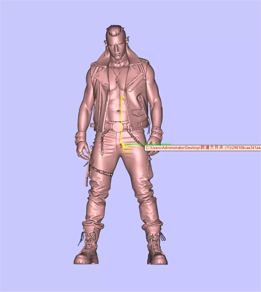 hippie motorcycle rider 3D print model_0