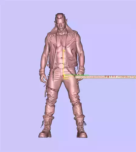 hippie motorcycle rider 3D print model