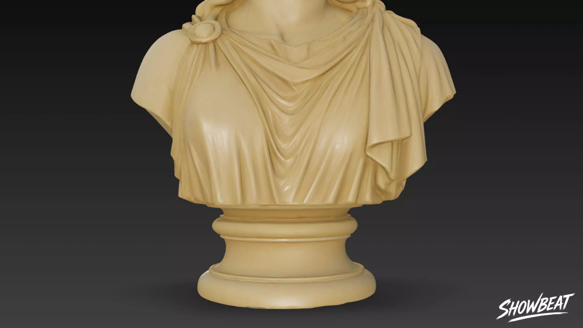Greek Goddess Athena Bust Low-poly 3D model_6