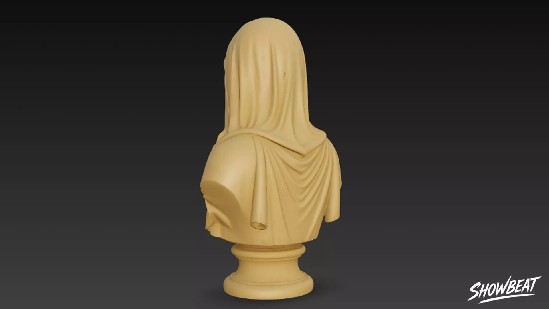 Greek Goddess Hestia Bust Low-poly 3D model_2