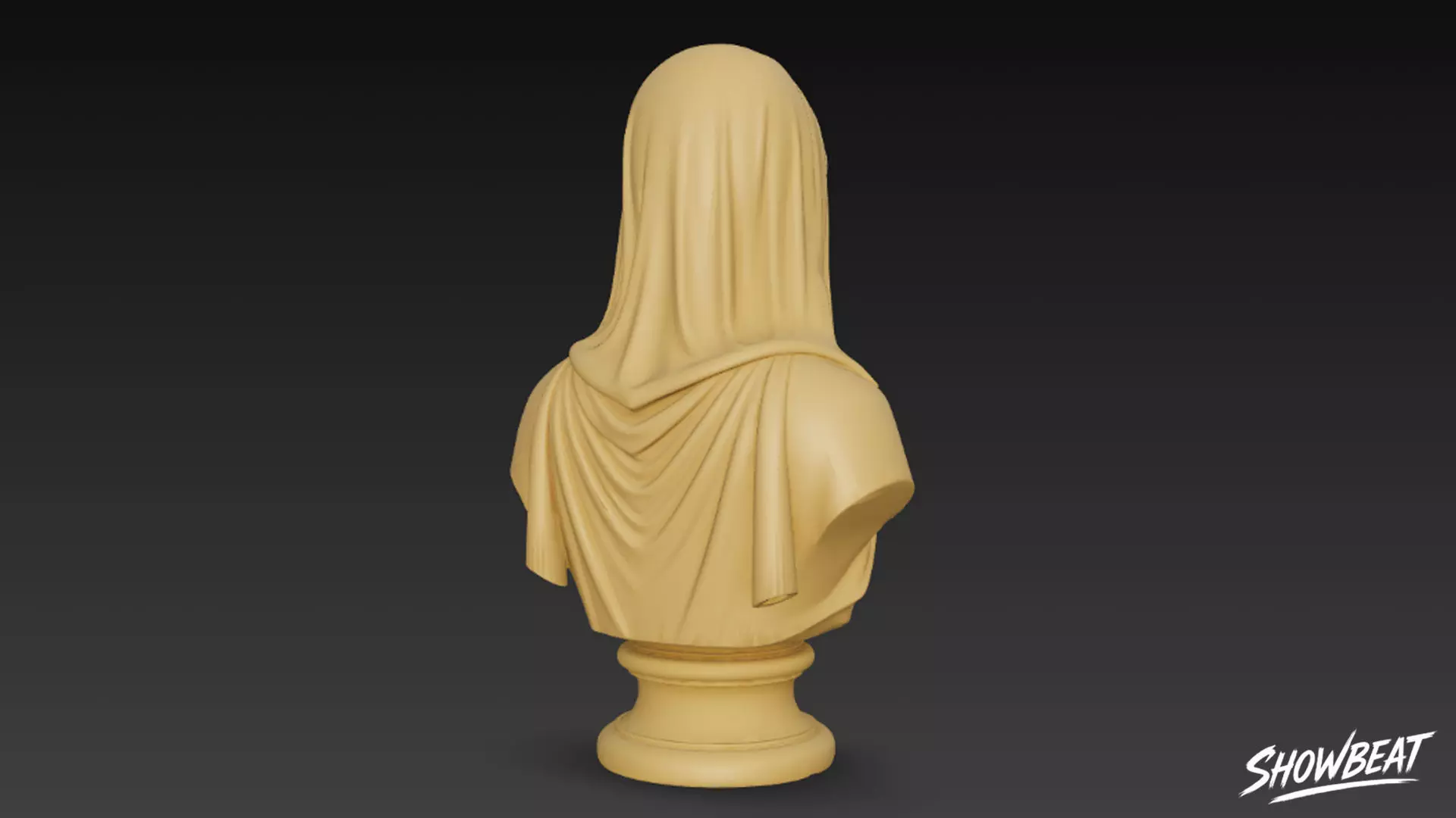 Greek Goddess Hestia Bust Low-poly 3D model_3