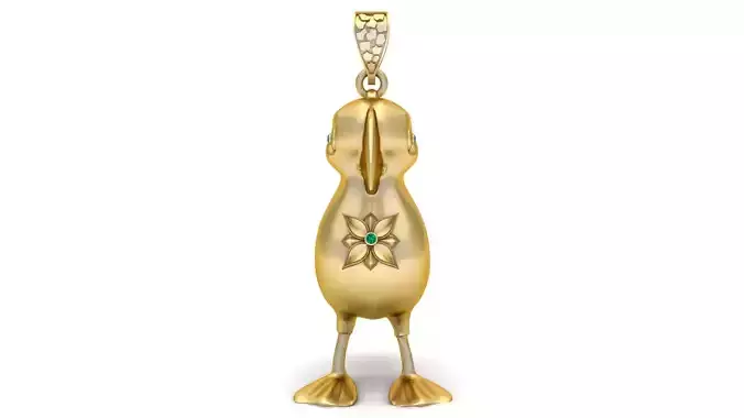 Golden Duck Pendant
