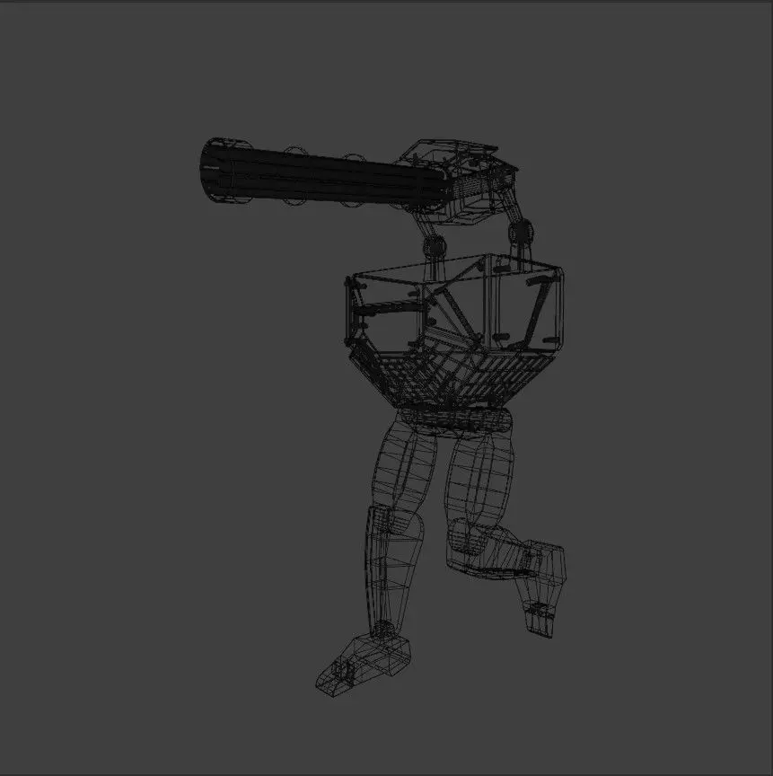 Dystopian Heavy Assault Mech 3D Model 3D model_2