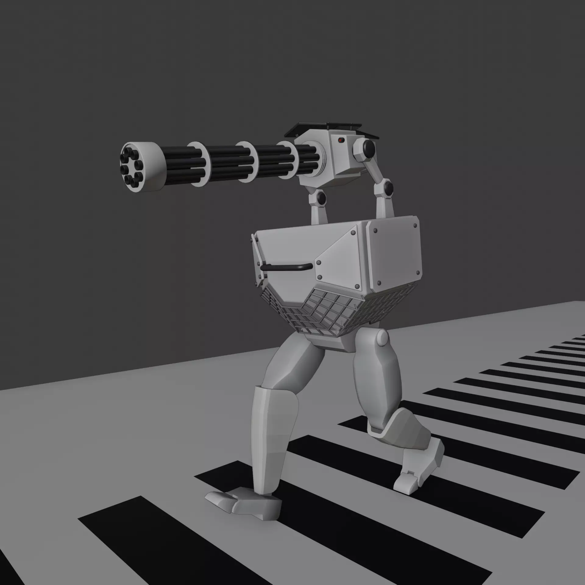 Dystopian Heavy Assault Mech 3D Model 3D model_1