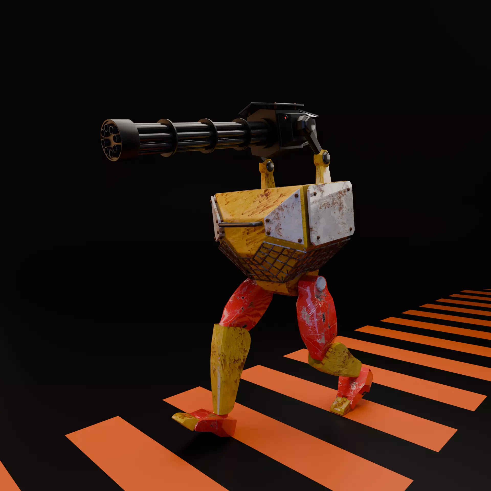 Dystopian Heavy Assault Mech 3D Model 3D model_0