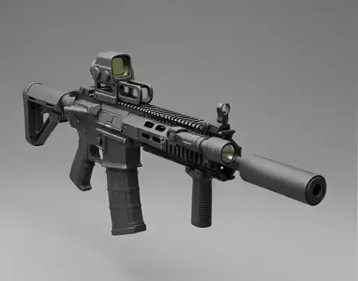 3d model assaultrifle
