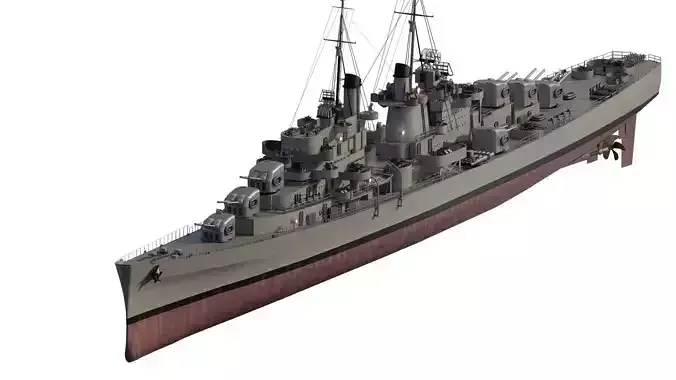 WW2 US NAVY CRUISER ATLANTA CLASS