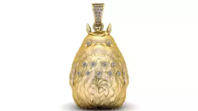 Totoro Gold Pendant 