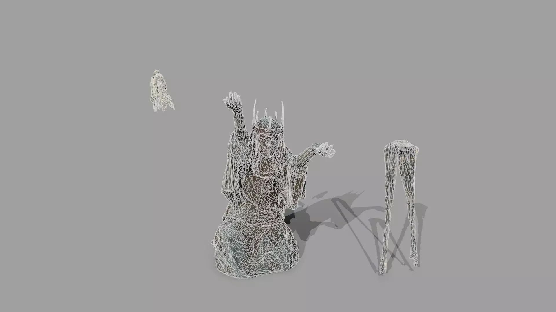 Dark Woman 1 Low-poly 3D model_26