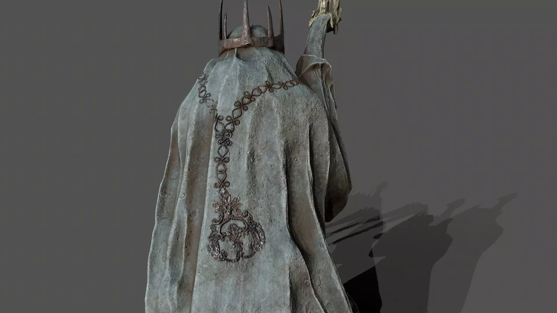 Dark Woman 1 Low-poly 3D model_14