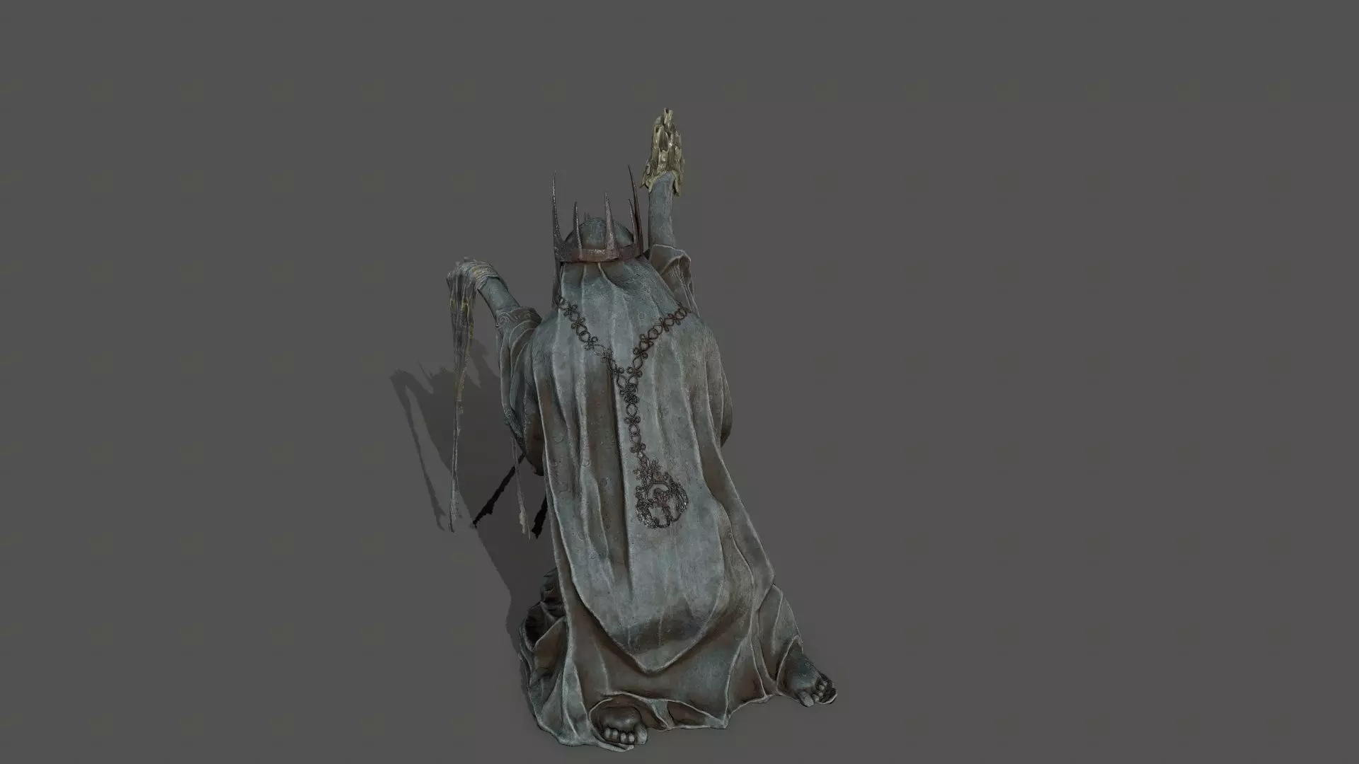 Dark Woman 1 Low-poly 3D model_21