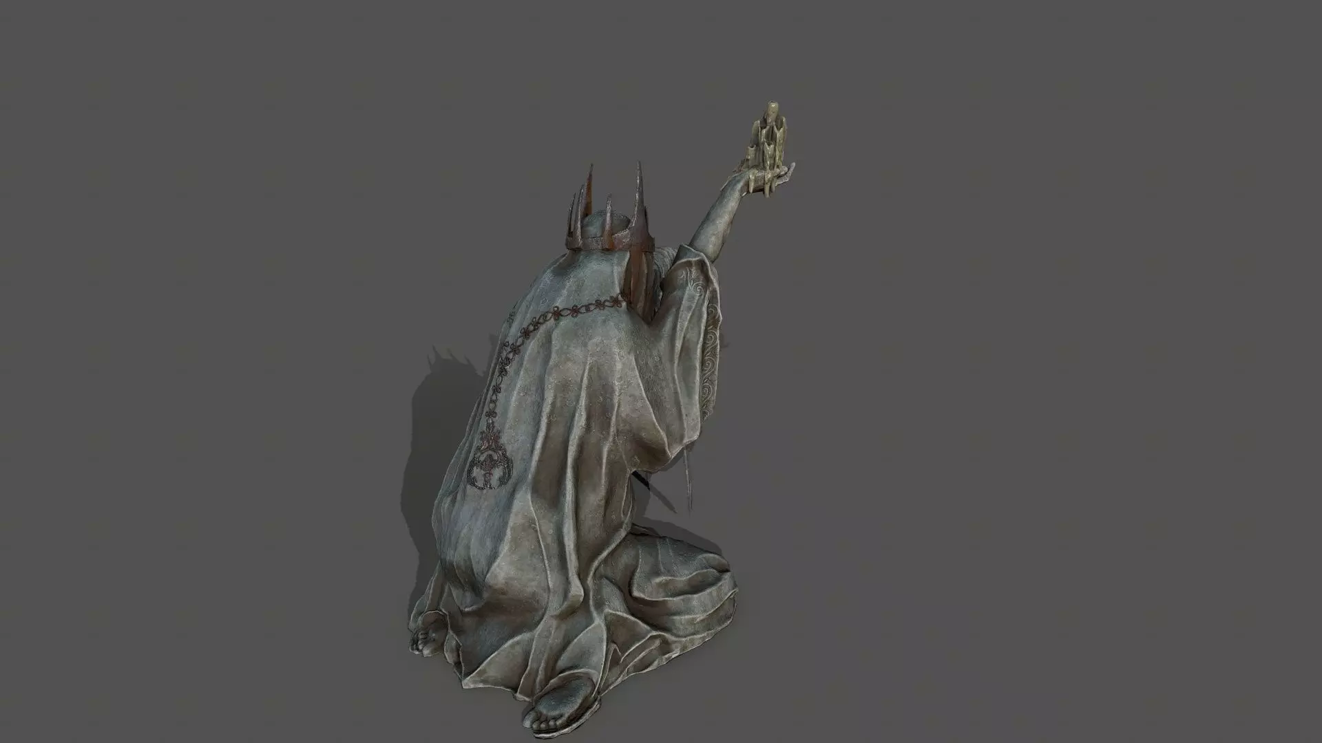 Dark Woman 1 Low-poly 3D model_22