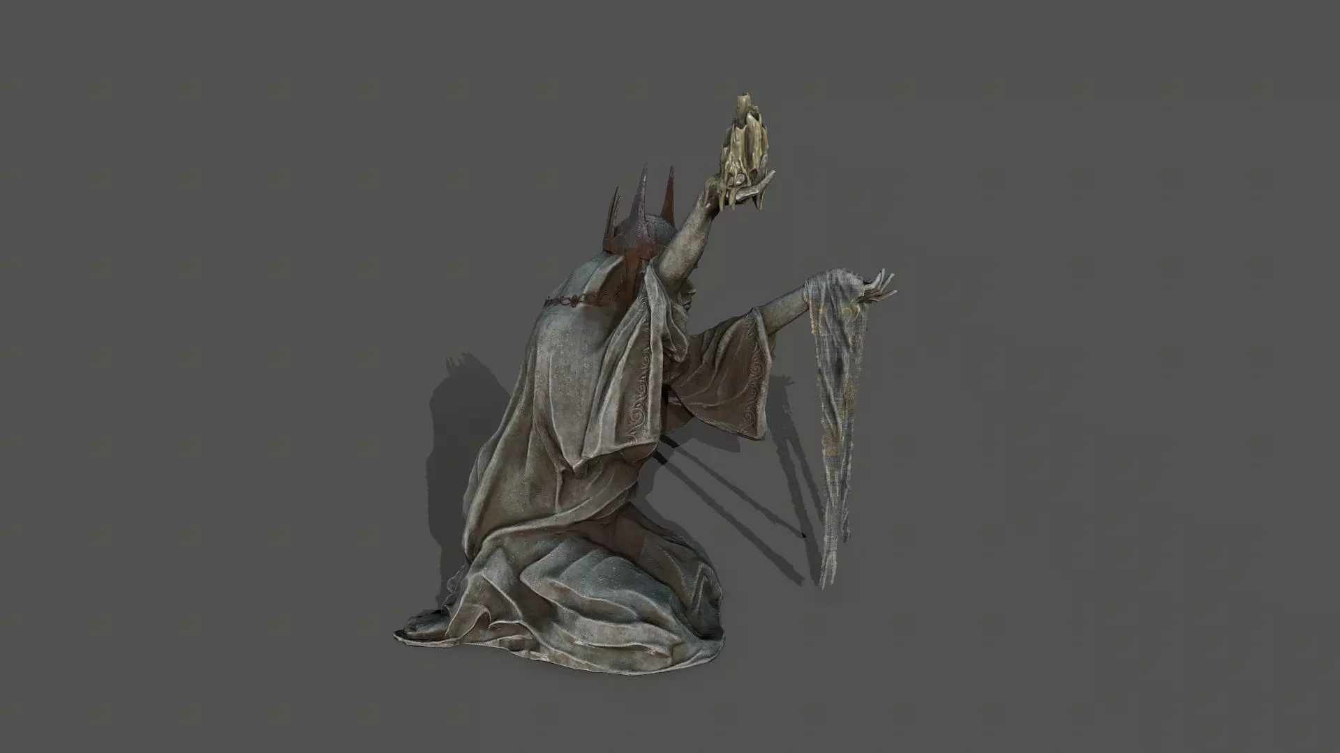 Dark Woman 1 Low-poly 3D model_23