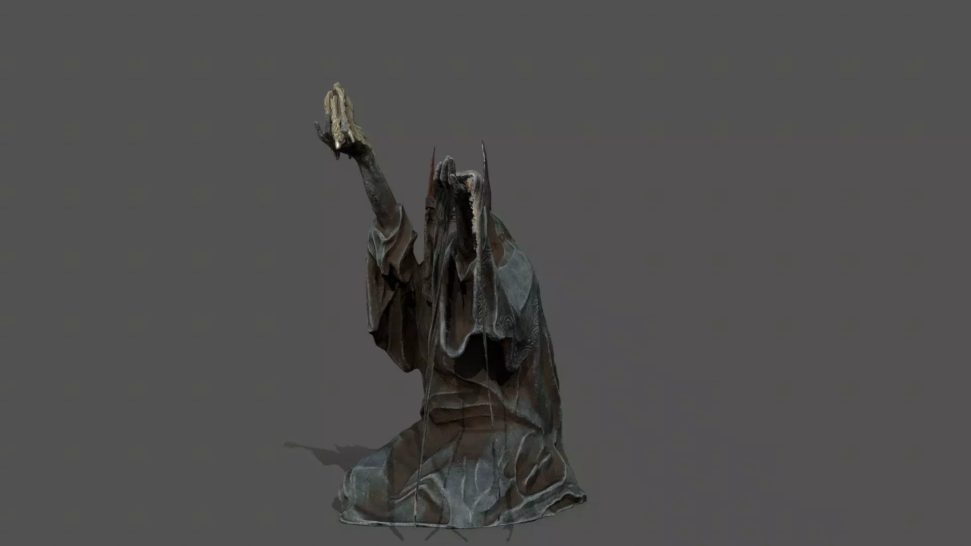 Dark Woman 1 Low-poly 3D model_3