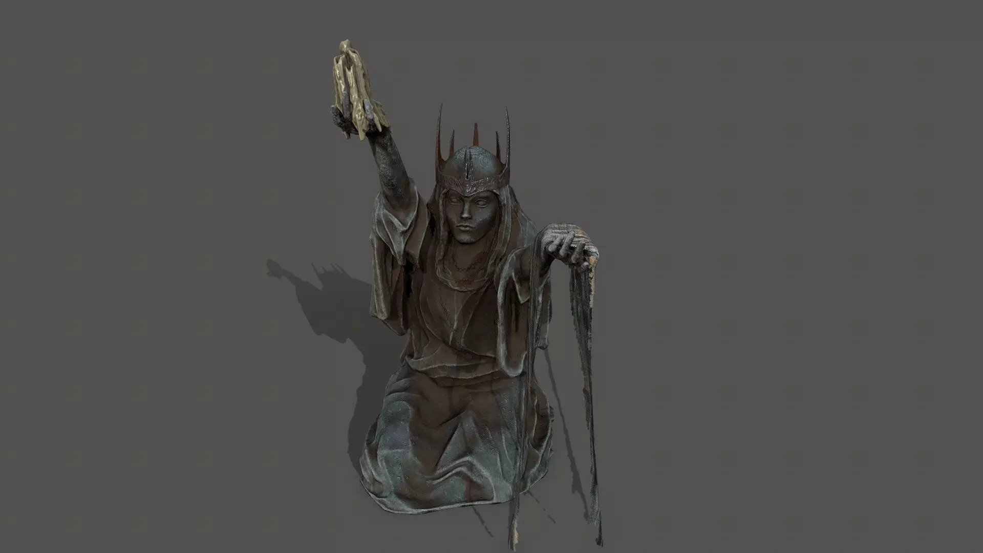 Dark Woman 1 Low-poly 3D model_18