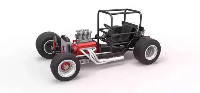 Vintage Supermodified stock car Base Version 2 Scale 1 to 25