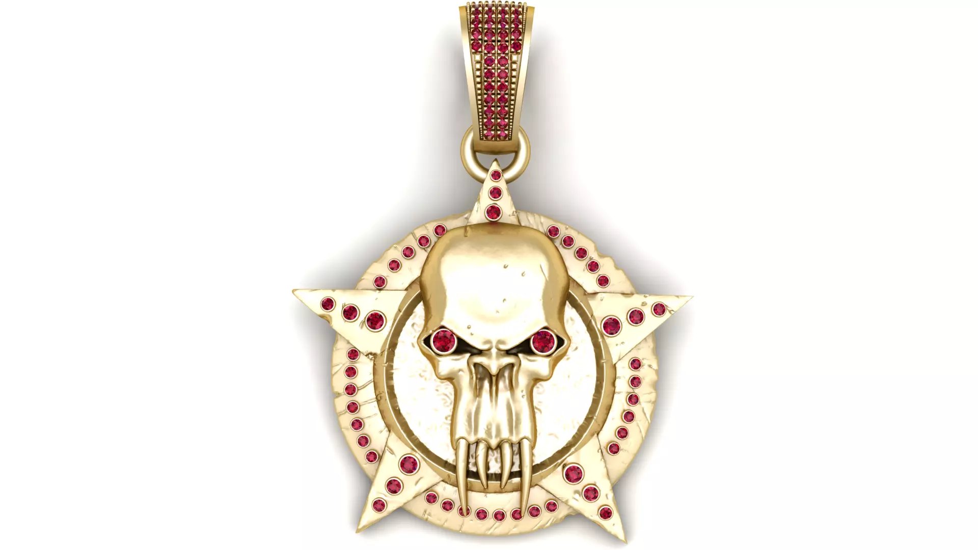 Skull Star Pendant 3D print model