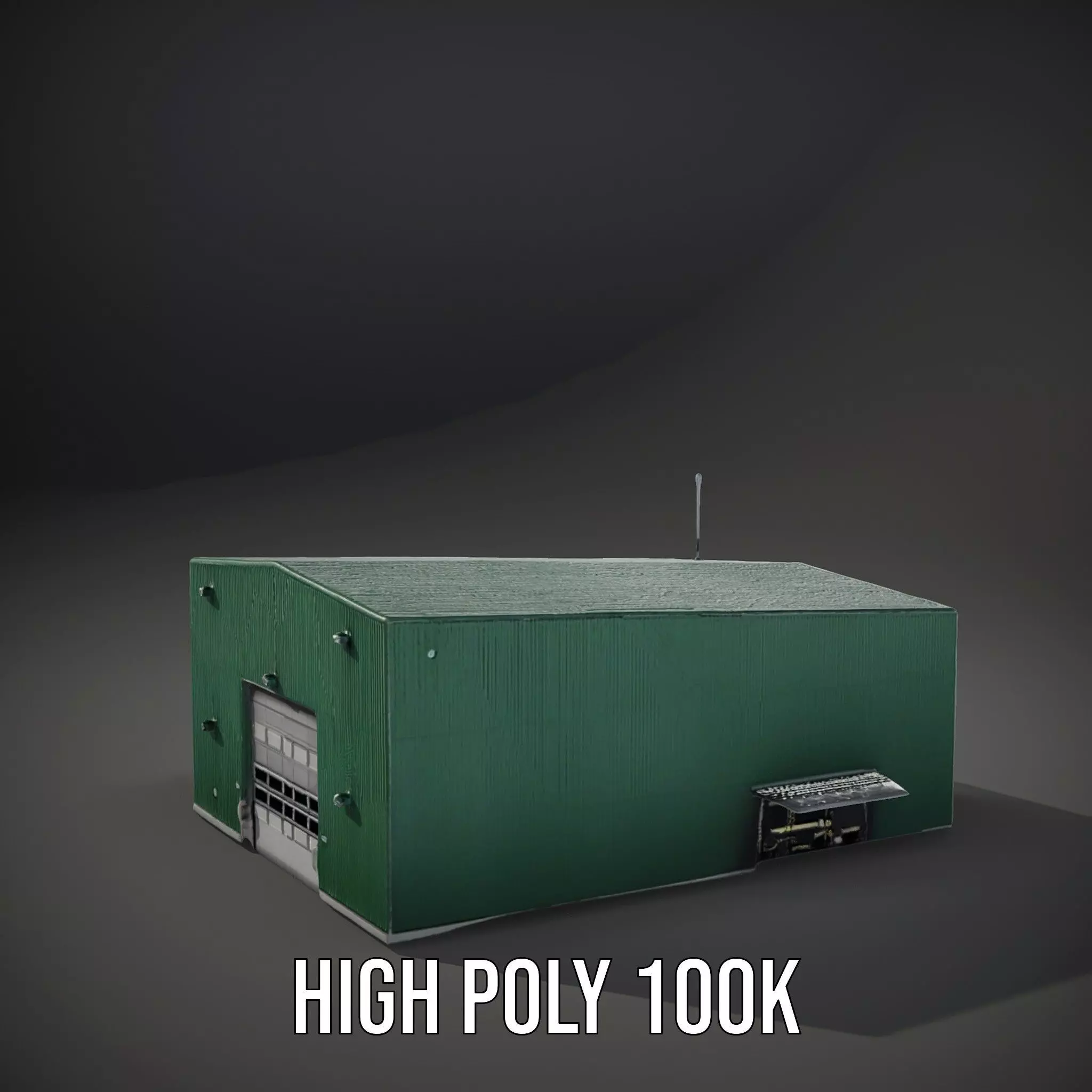 Green Industrial Warehouse model pack Low-poly 3D model_8