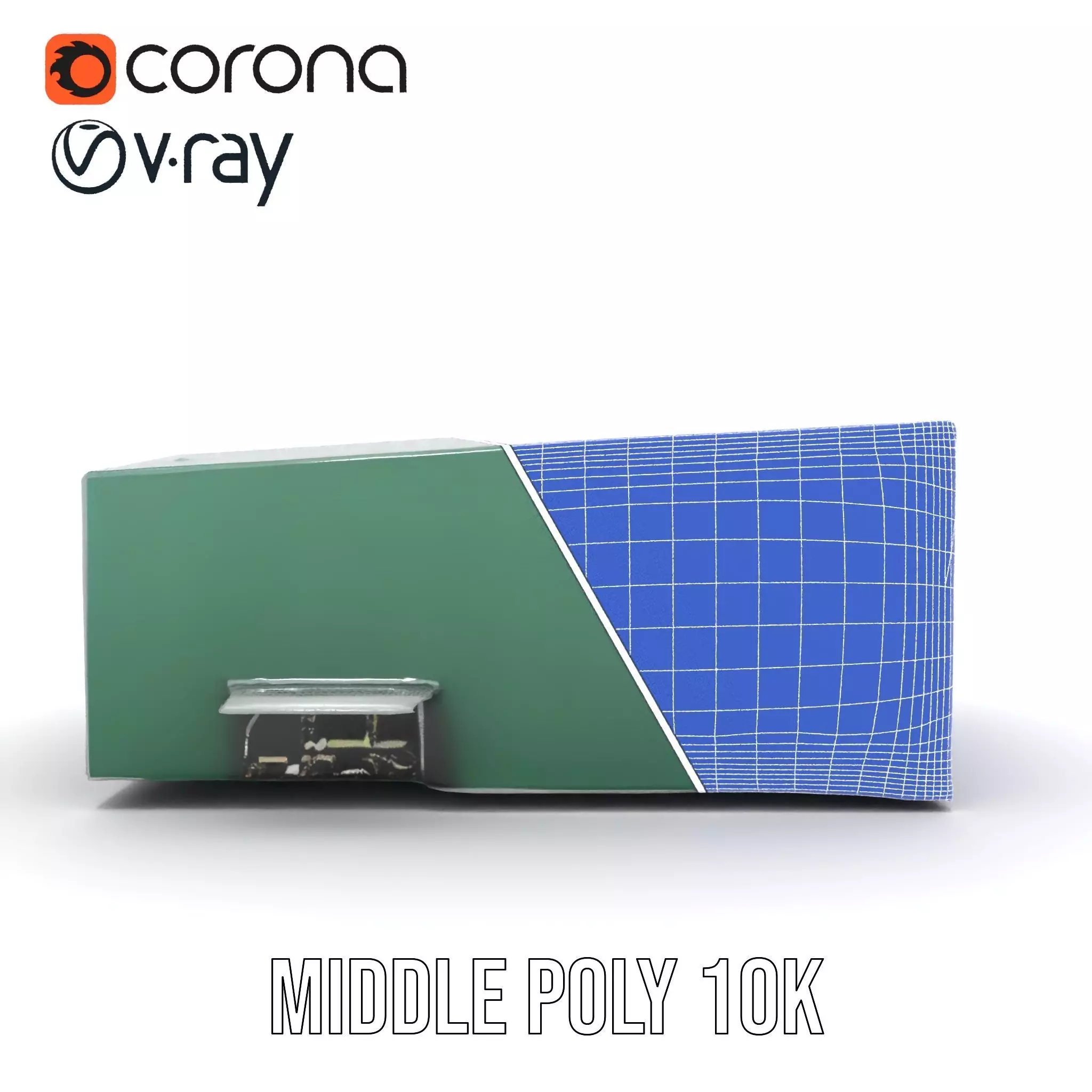 Green Industrial Warehouse model pack Low-poly 3D model_26