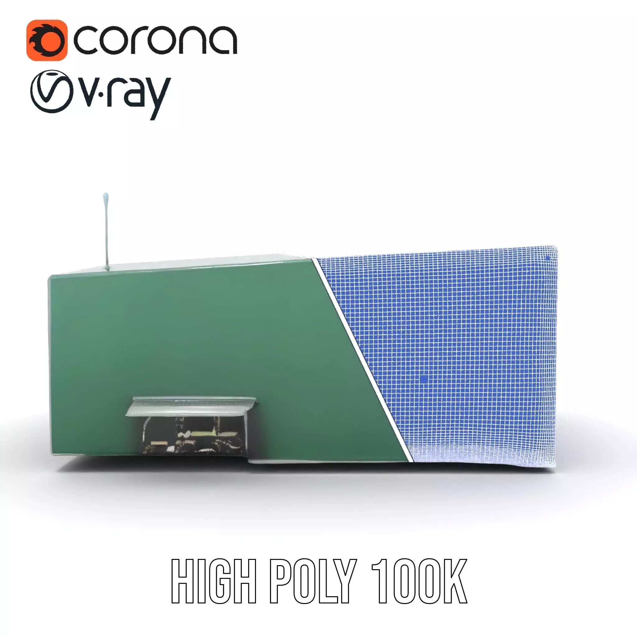 Green Industrial Warehouse model pack Low-poly 3D model_33