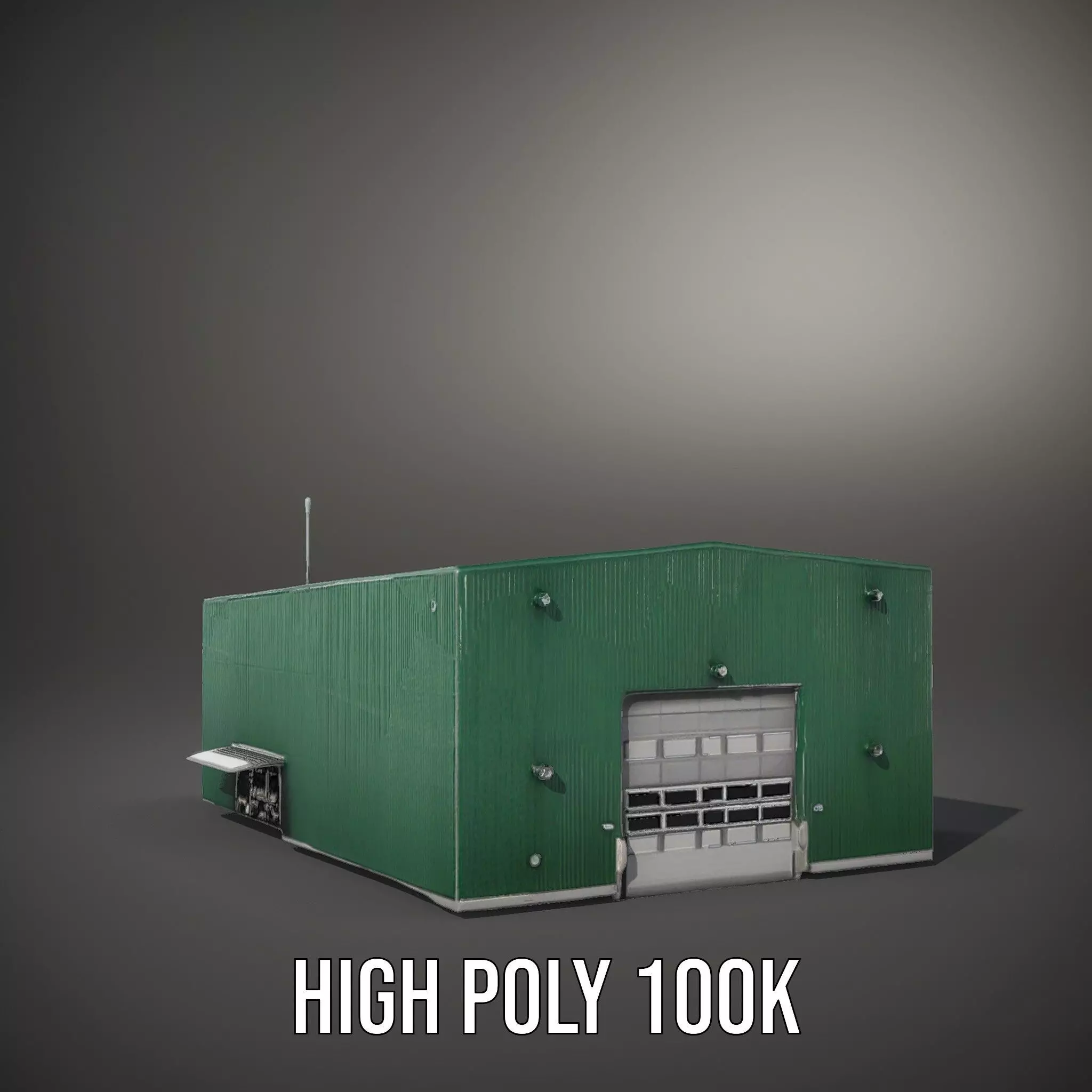 Green Industrial Warehouse model pack Low-poly 3D model_10