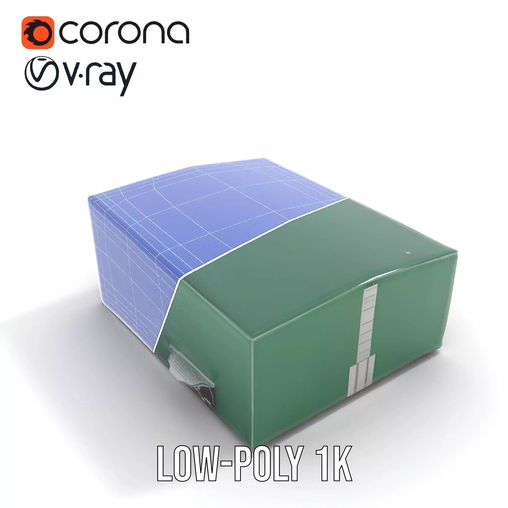 Green Industrial Warehouse model pack Low-poly 3D model_17