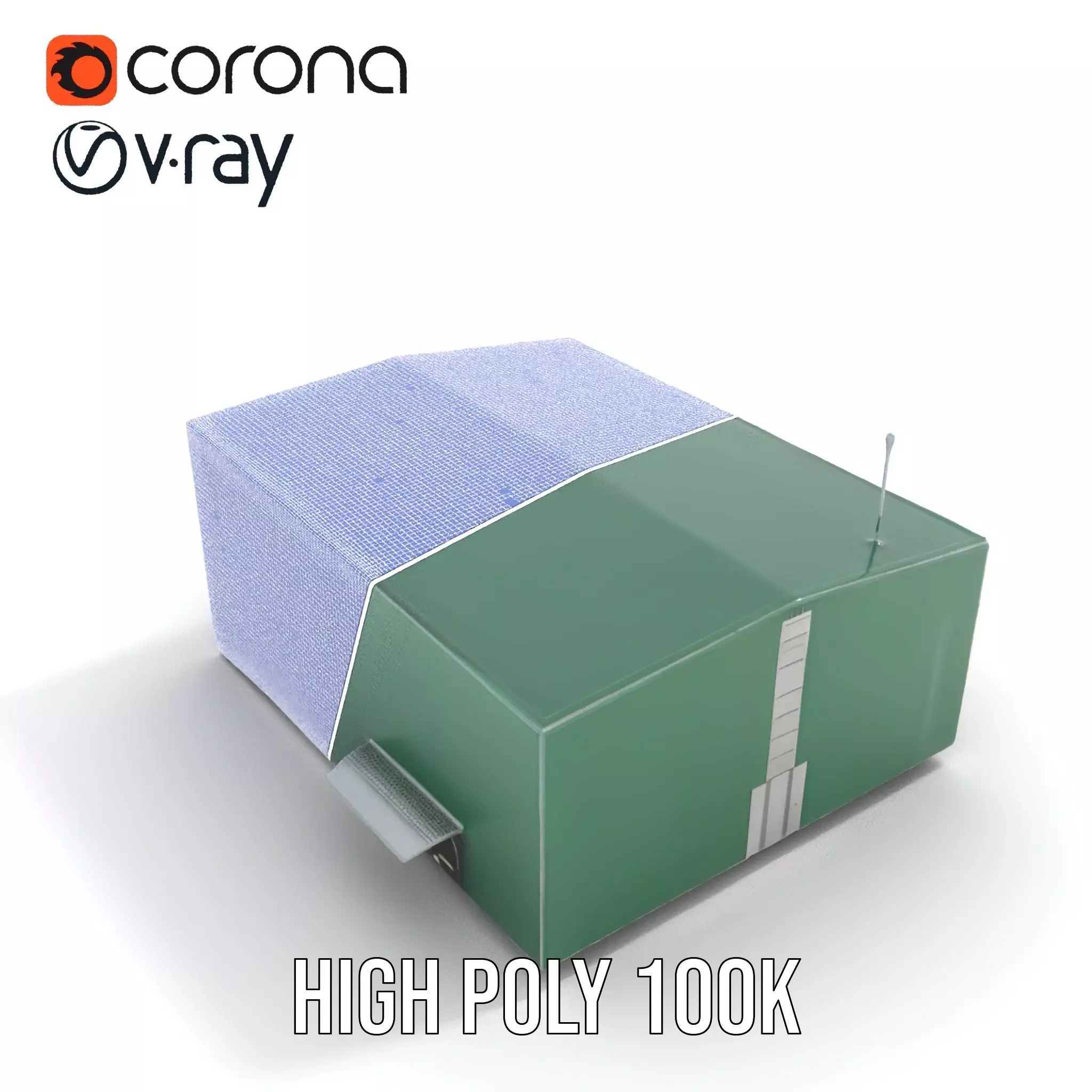 Green Industrial Warehouse model pack Low-poly 3D model_25