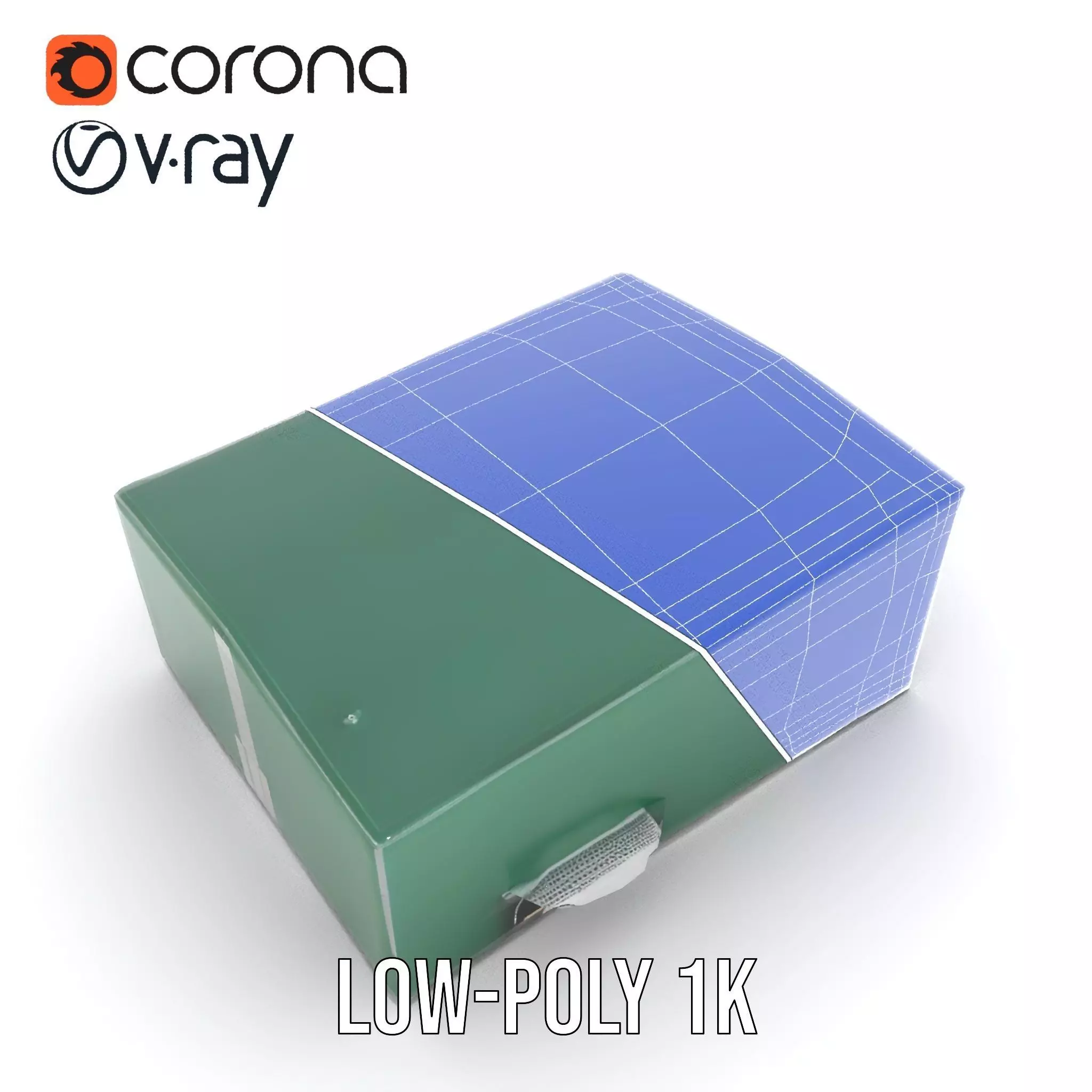 Green Industrial Warehouse model pack Low-poly 3D model_27