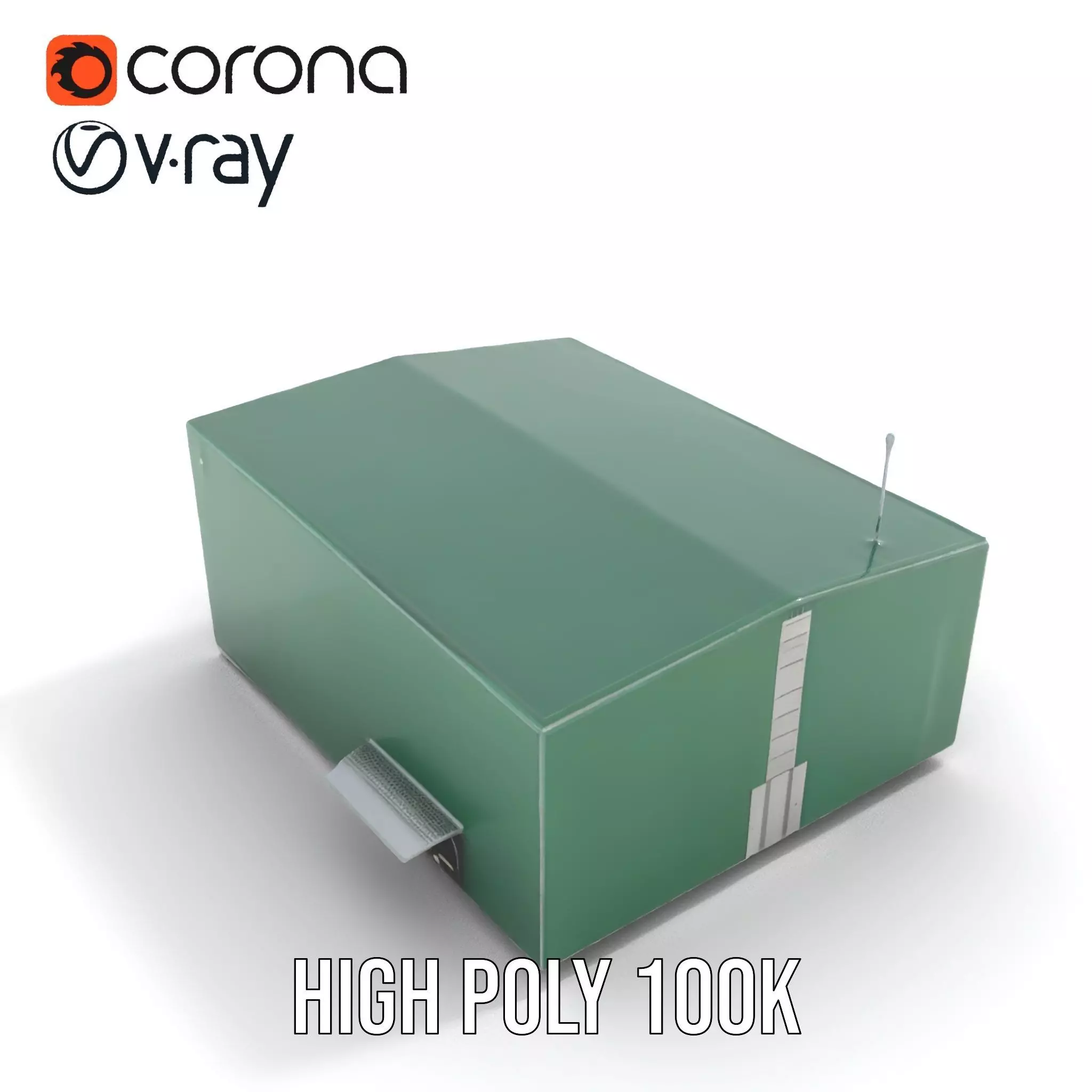 Green Industrial Warehouse model pack Low-poly 3D model_15