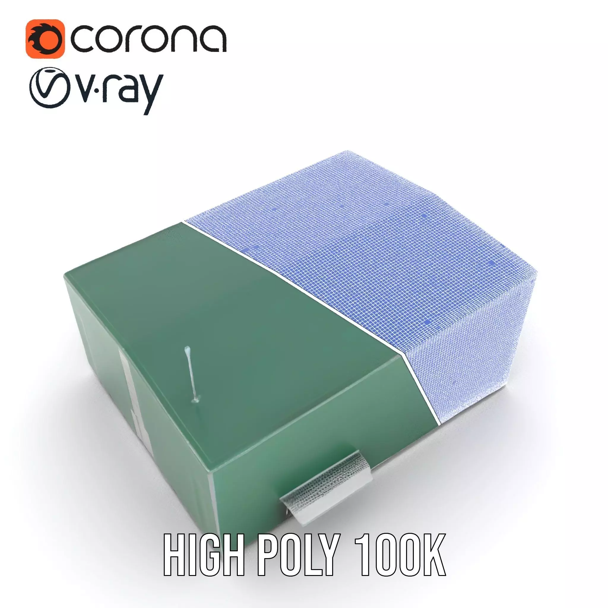 Green Industrial Warehouse model pack Low-poly 3D model_34