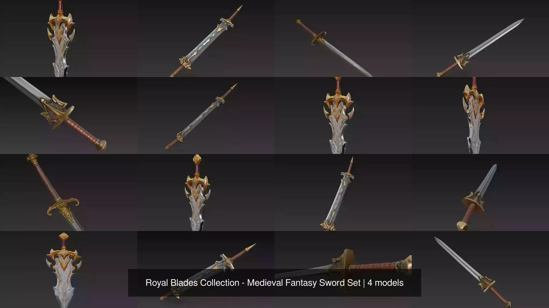 Royal Blades Collection - Medieval Fantasy Sword Set _0