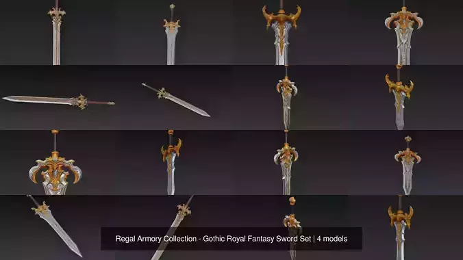 Regal Armory Collection - Gothic Royal Fantasy Sword Set 