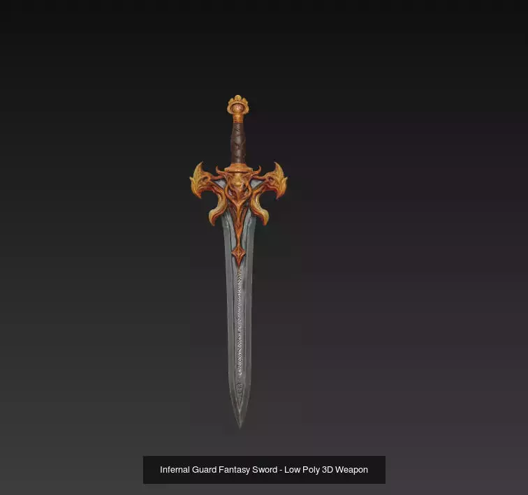 Infernal Royalty Collection - Gothic Flame Fantasy Sword Pack _1