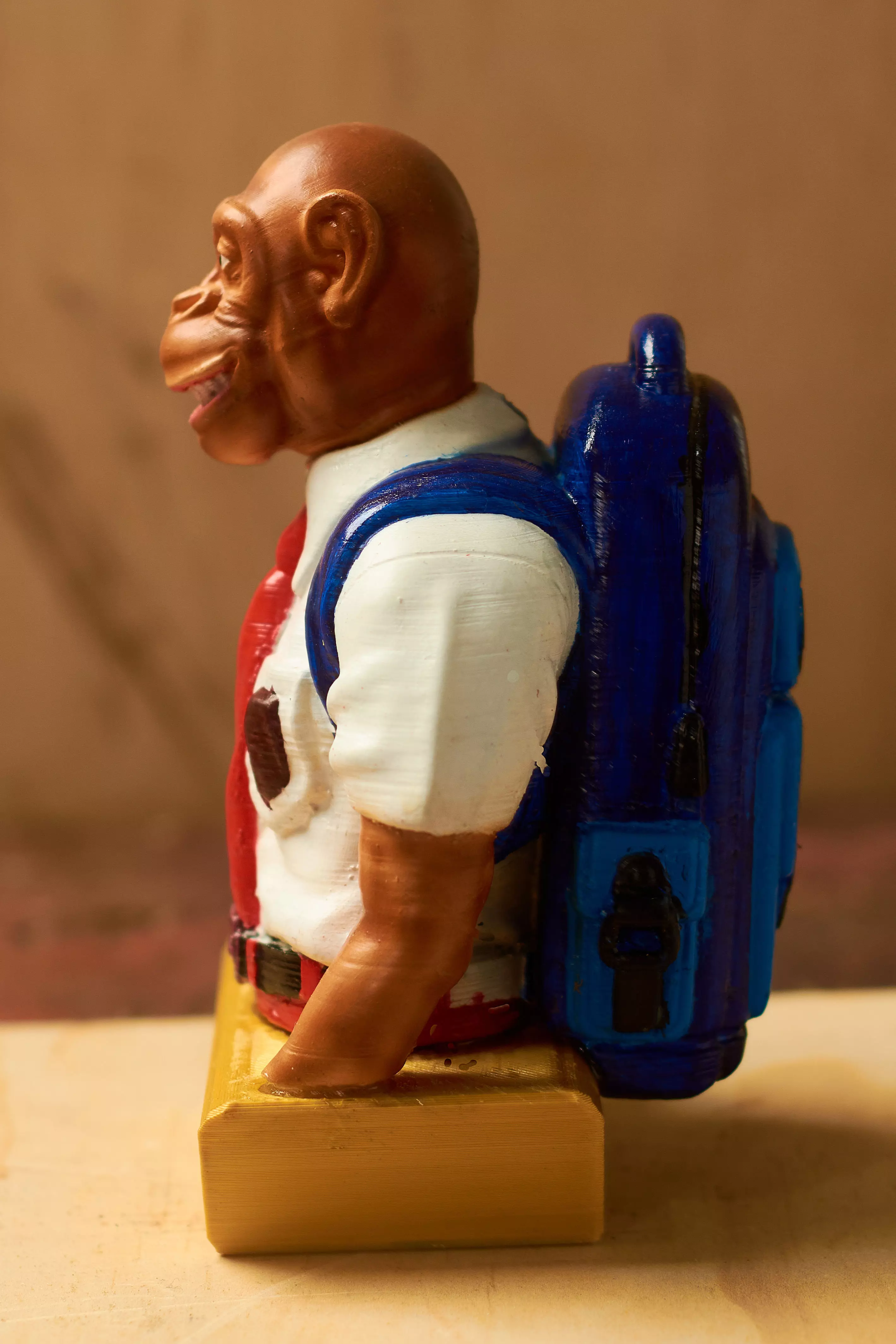 School chimpanzee 3D print model_1