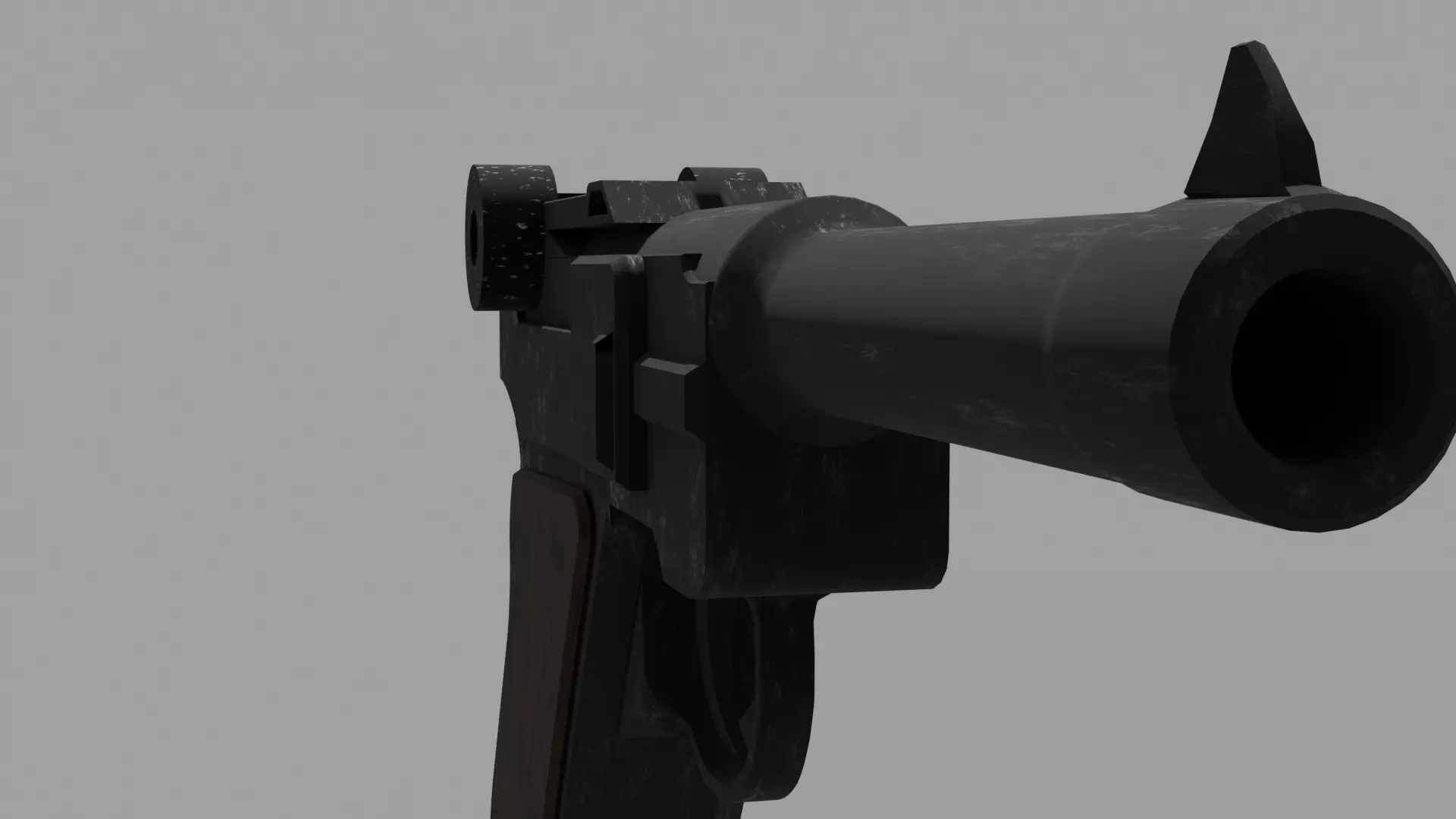 Luger P08 Pistol - Low-Poly Game Ready PBR 4K Textures Included Low-poly 3D model_7